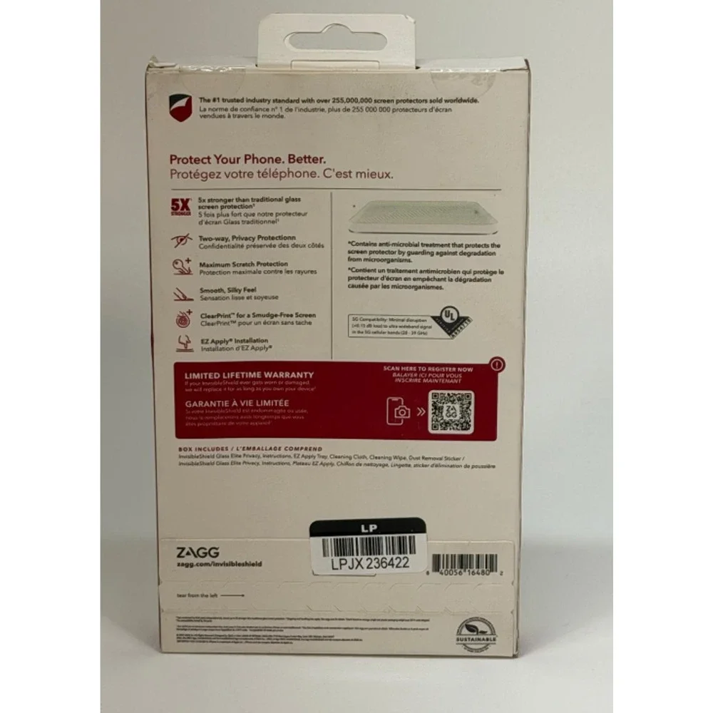 Genuine ZAGG Glass Elite Privacy Screen Protector for iPhone 14 Pro Max